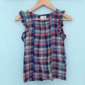 Peek- Kids Rainbow Plaid Top